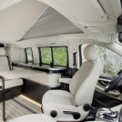 The New Marco Polo – 250 BlueTEC, Interior, silk beige Santiago fabric, folding table, rotating driver seat