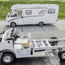 The Hymer ML-I based on Sprinter (in the back) and Sprinter platform chassis (in the front)